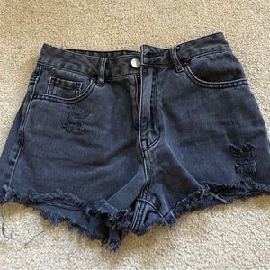 Pacsun Black High Rise Festival Jean Shorts